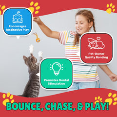 Bouncy Tails: juguete-gato-interactivo-varita, ideal para juego en pareja.
