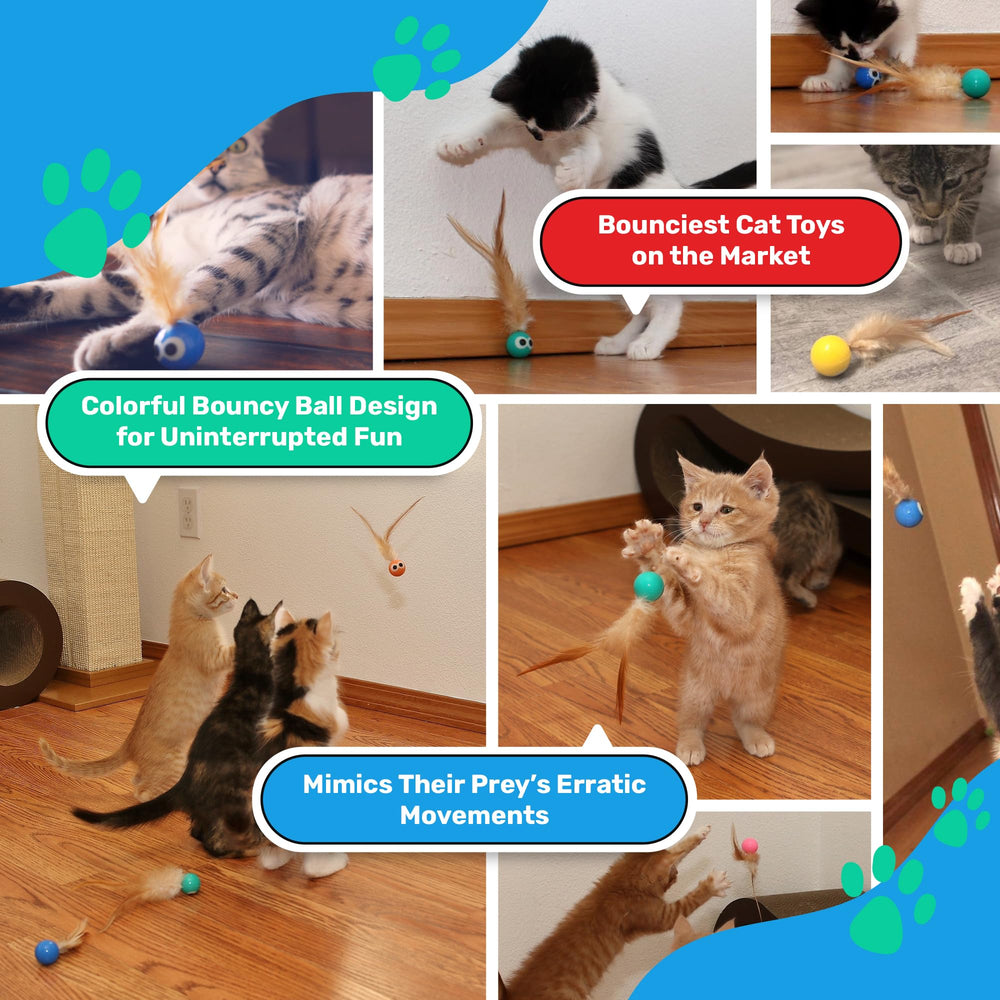 Bouncy Tails pelotas para gatitos, ideal para explorar lúdicamente