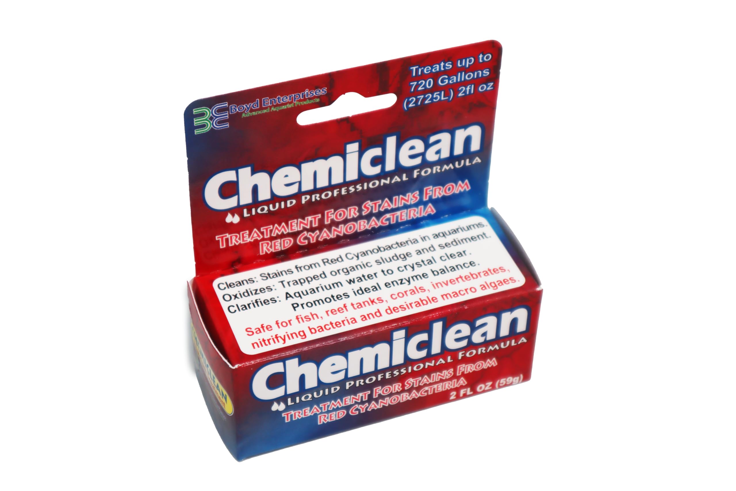 Boyd Chemi-Clean, vertido de botella para tratamiento seguro en acuario.