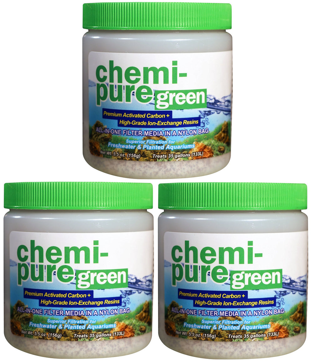 Boyd Chemi Pure Green en bolsa de nylon para filtración rápida en acuarios plantados.