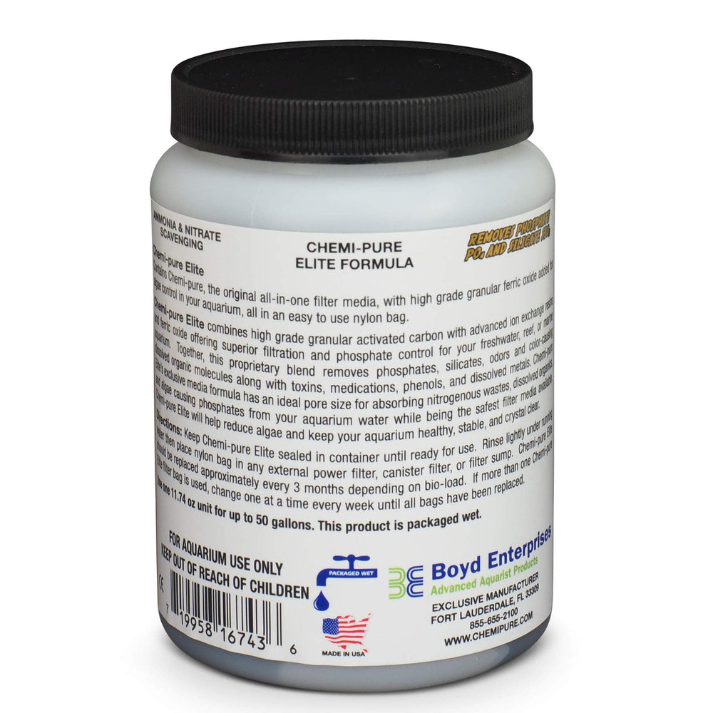 Chemipure Elite, medios de absorción de tamaño ideal para agua clara.