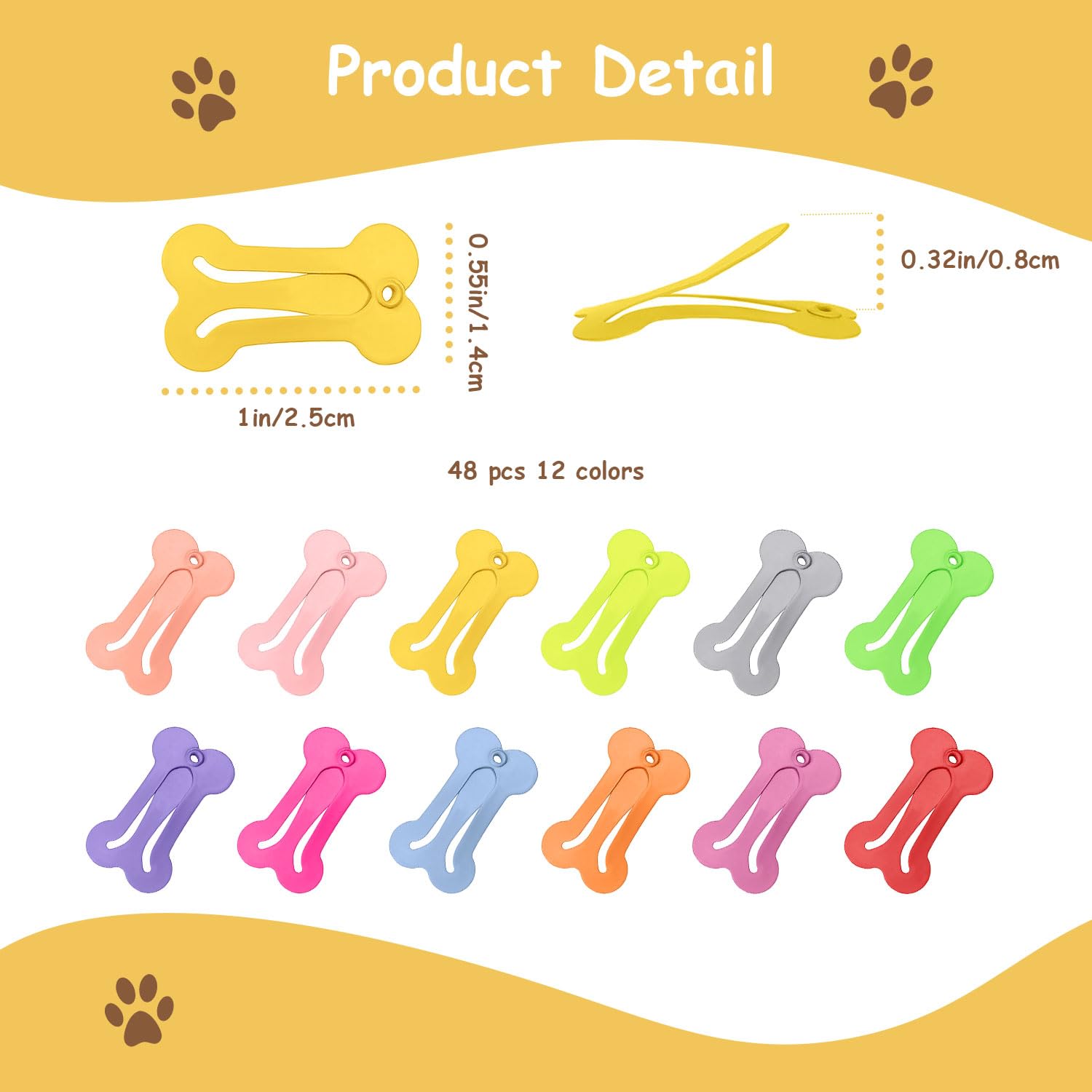 Accesorio BOYIVI con diseño de hueso para peinado de mascotas