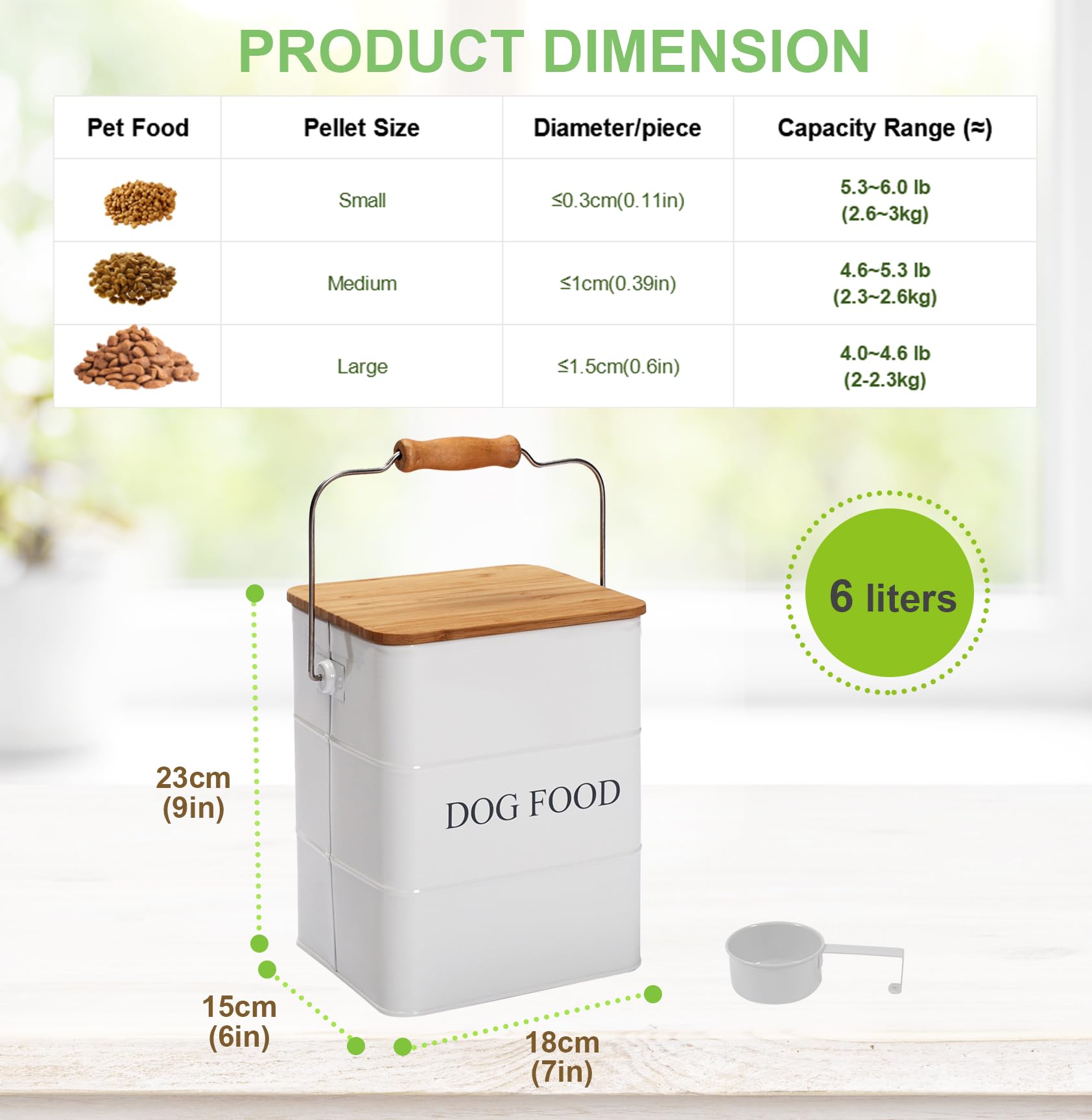 Brabtod lata para premios de perro con relieve de comida para perros.