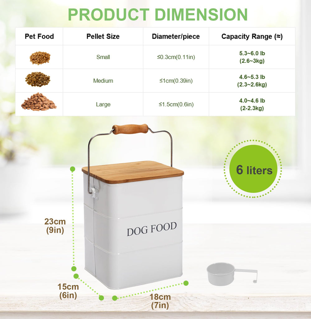 Brabtod lata para premios de perro con relieve de comida para perros.
