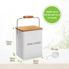 Brabtod tapa de madera y asa para mover la lata con facilidad.