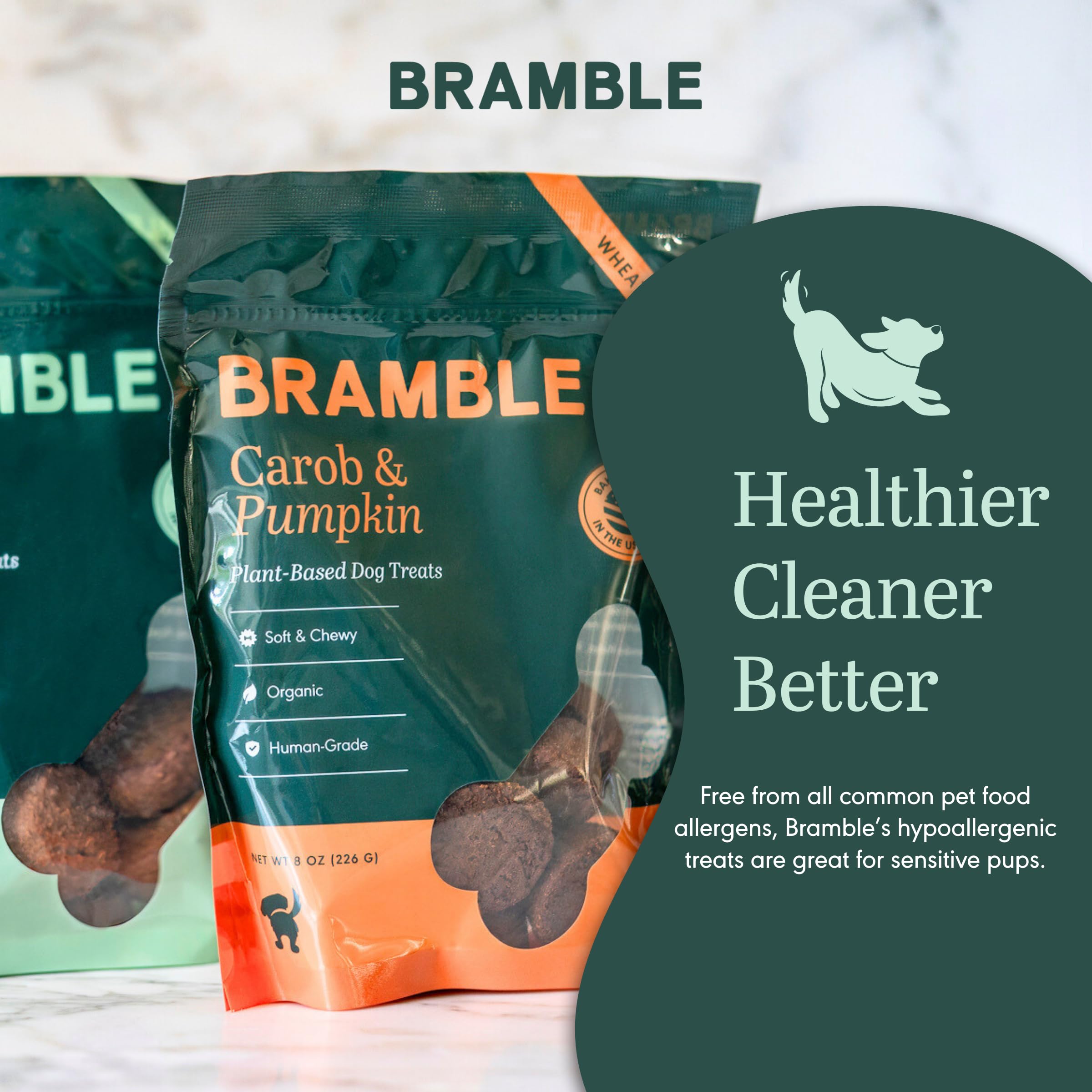 BRAMBLE Ingredientes orgánicos para una opción basada en plantas.