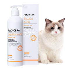 Breezytail PetO’Cera champú para gatos sin fragancia cuida piel sensible