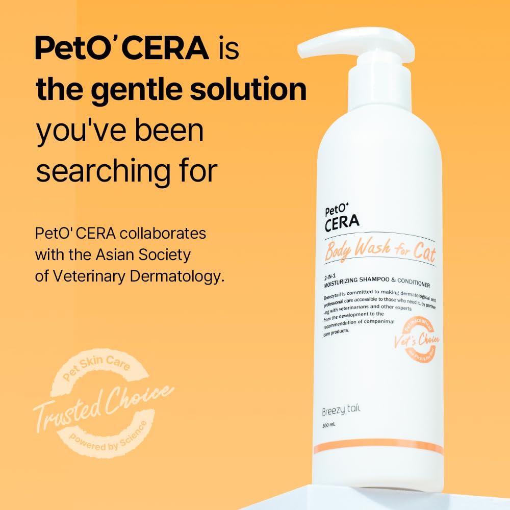 Breezytail PetO’Cera para gatitos, cuidado suave desarrollado por veterinarios.