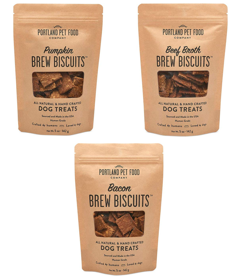 Galletas Brew Biscuit de CRAFTED BY HUMANS, snack variado para perros.
