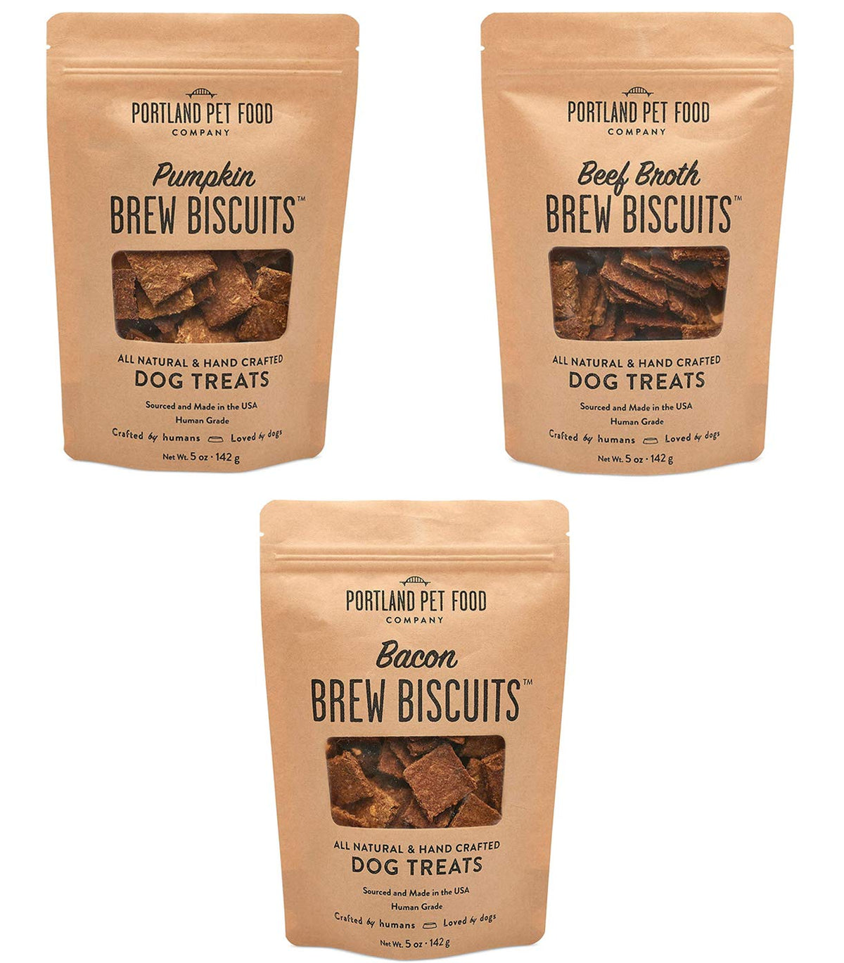 Galletas Brew Biscuit de CRAFTED BY HUMANS, snack variado para perros.