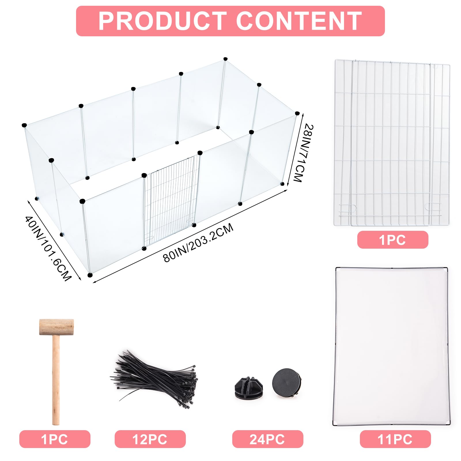 Paneles modulares de Brian & DANY para adaptar la jaula al tamaño de tu mascota.
