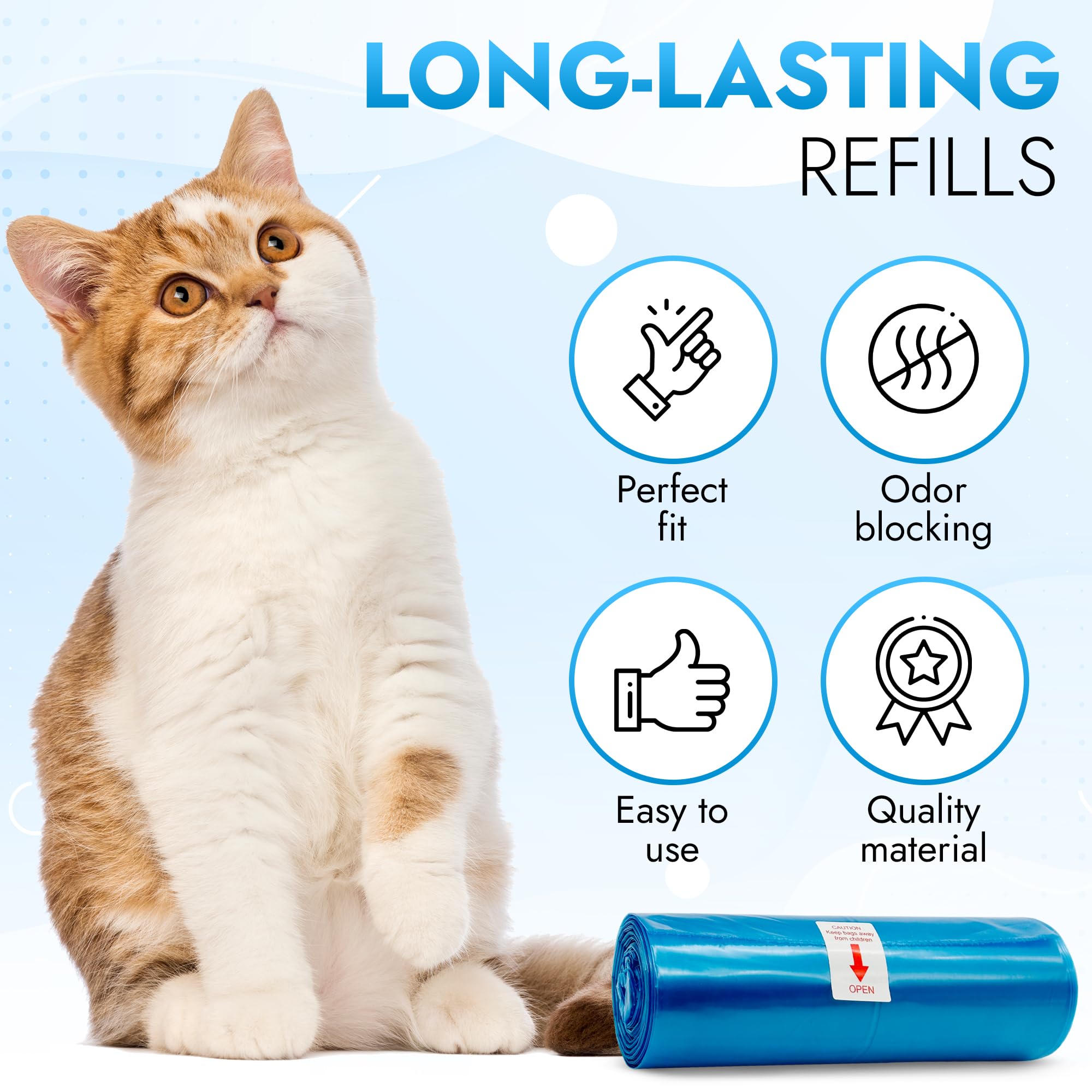 BrightOn diseño con ajuste perfecto para el cubo Litter Genie Easy Roll.
