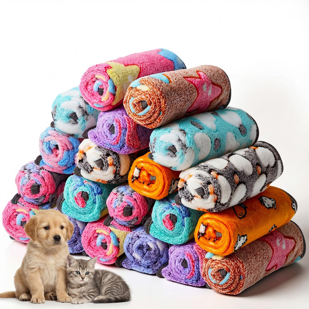 BrightRow manta de terciopelo para cachorros con diseño corazón rosa, ideal para mantenerlo abrigado.