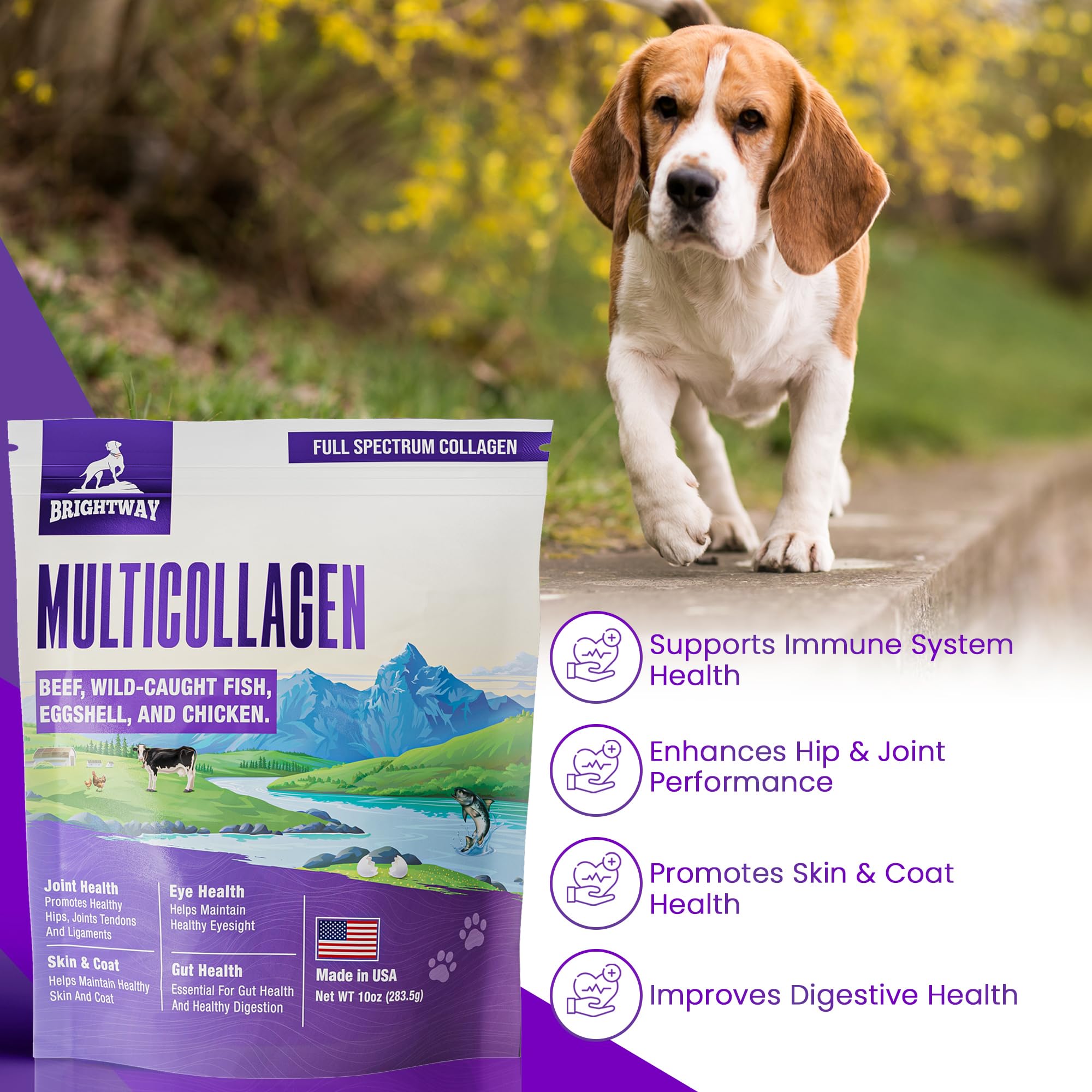 Brightway Pets certificaciones NSF y cGMP para confianza del consumidor.