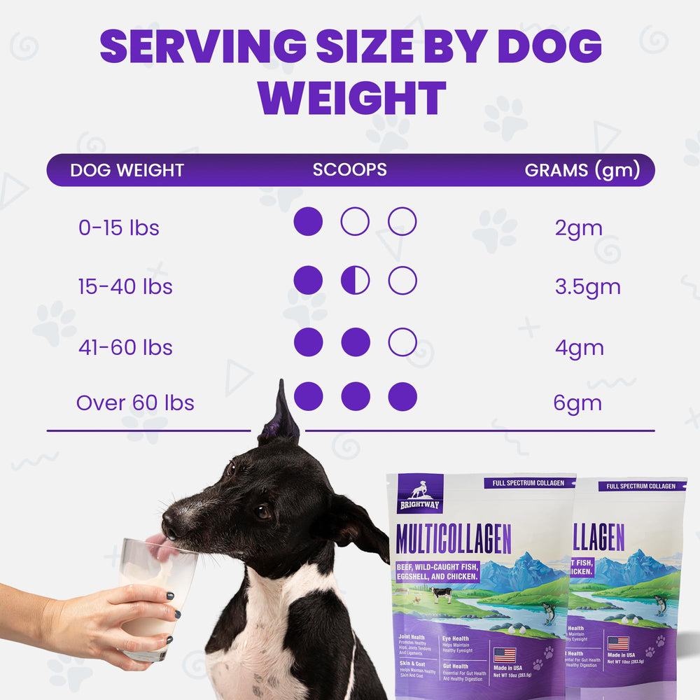 Brightway Pets mezcla de colágenos origen bovino marino y huevo para articulaciones.