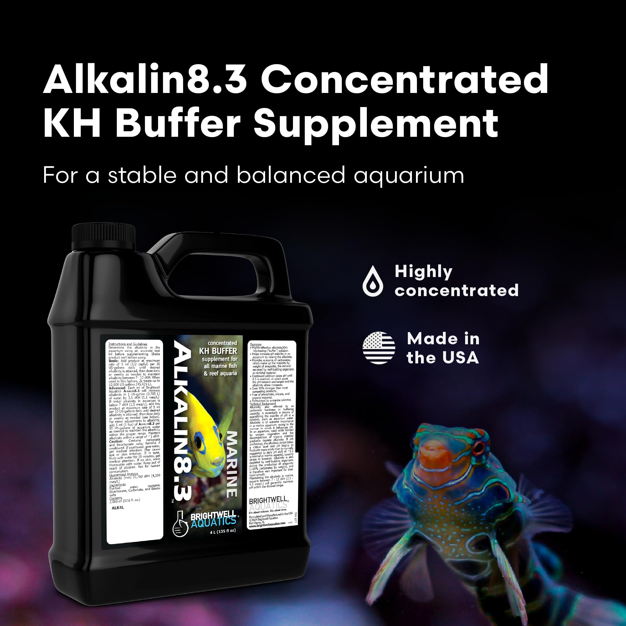 Brightwell Alkalin8.3: medición de pH y KH para consistencia de agua de arrecife