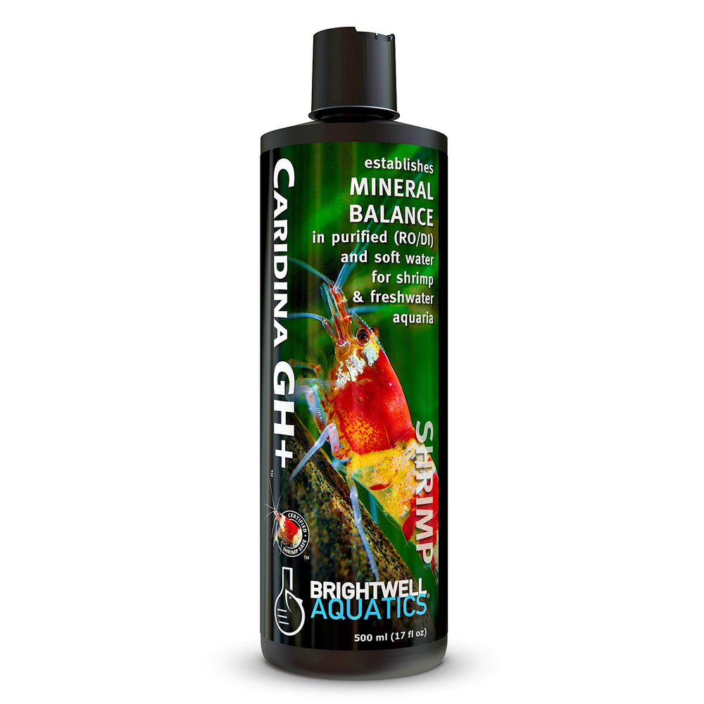 Brightwell Aquatics Caridina GH+ en botella, remineraliza agua suave para camarones.