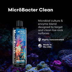 MicroBacter Clean: mezcla de microbios y enzimas para rocas vivas.