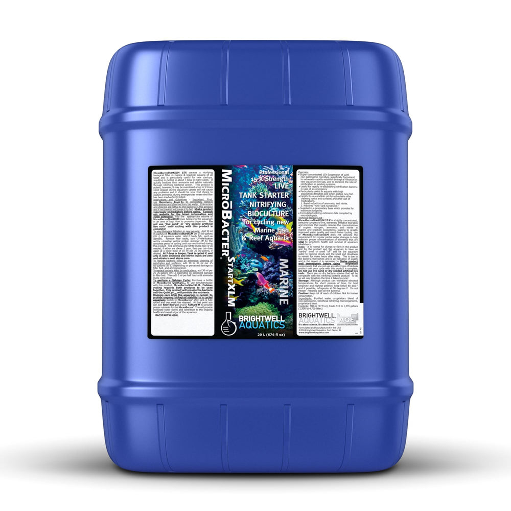 Brightwell Aquatics MicroBacter Start XLM, frasco, facilita inicio rápido del ciclado del acuario