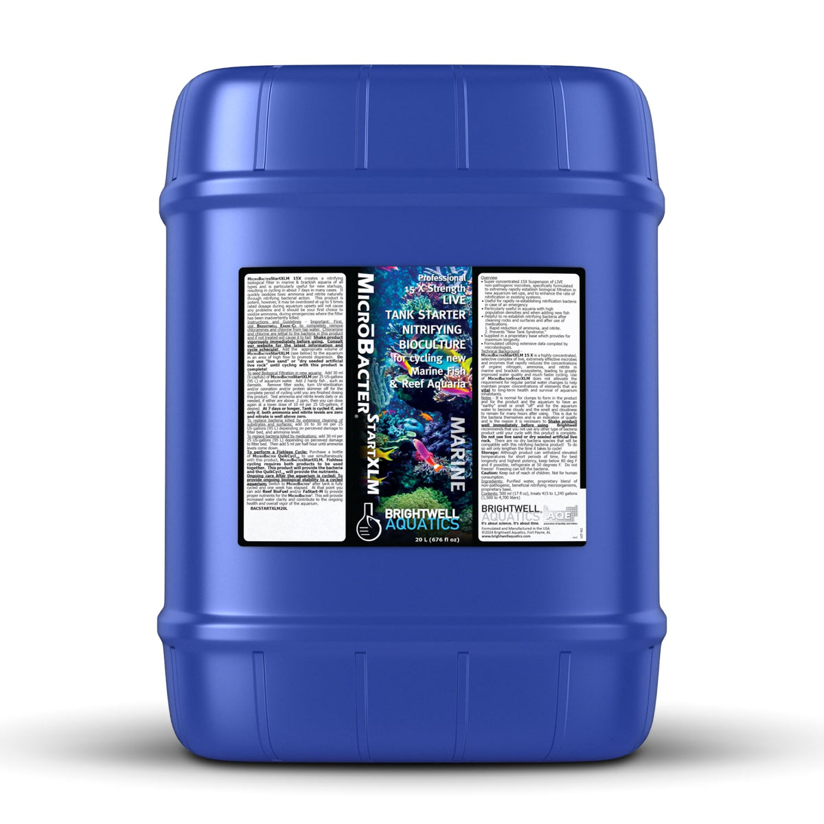 Brightwell Aquatics MicroBacter Start XLM, frasco, facilita inicio rápido del ciclado del acuario
