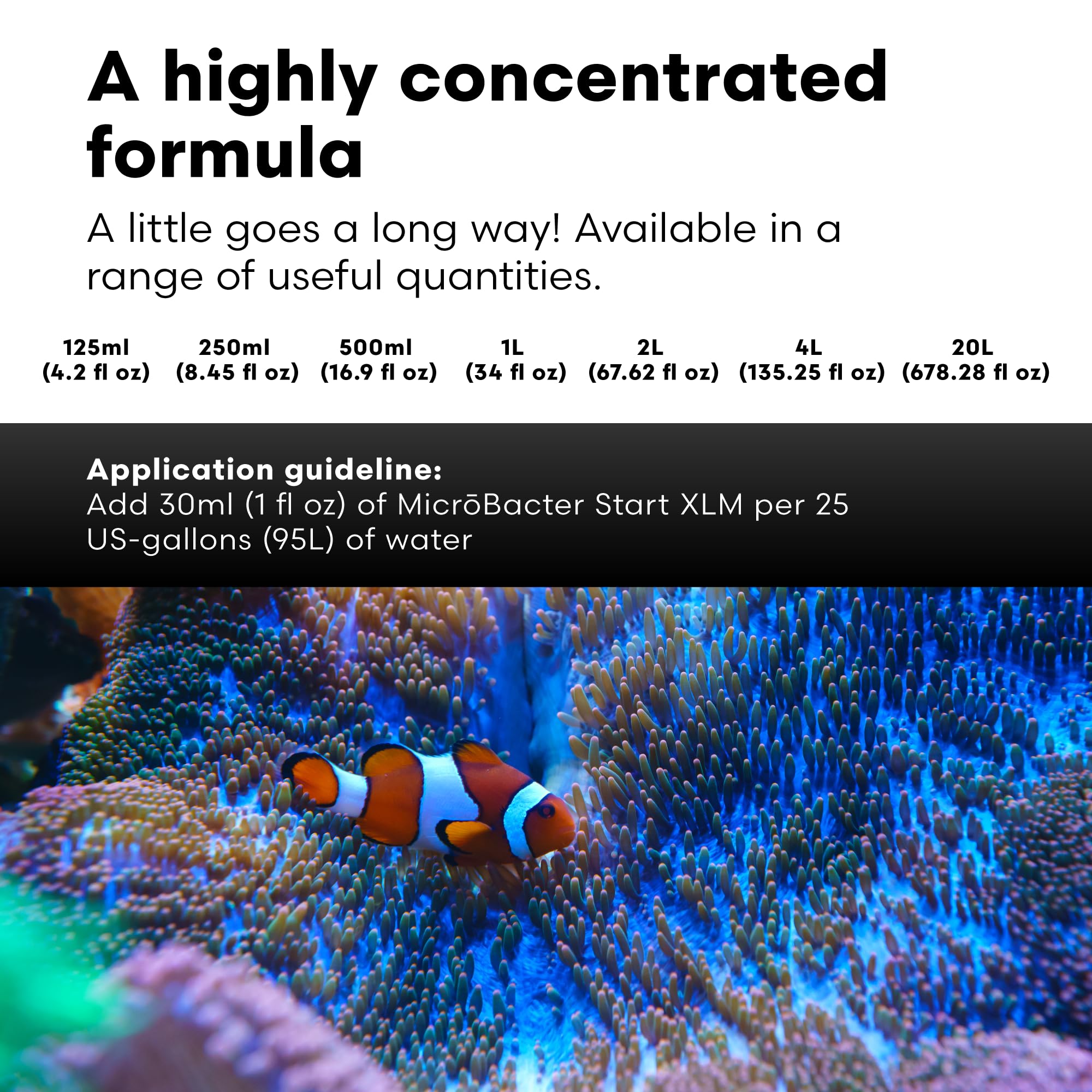 Brightwell Aquatics MicroBacter Start XLM, densidad-alta, apto para acuarios poblados.