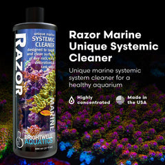 Brightwell Aquatics Razor Marine mantiene el vidrio del acuario más transparente