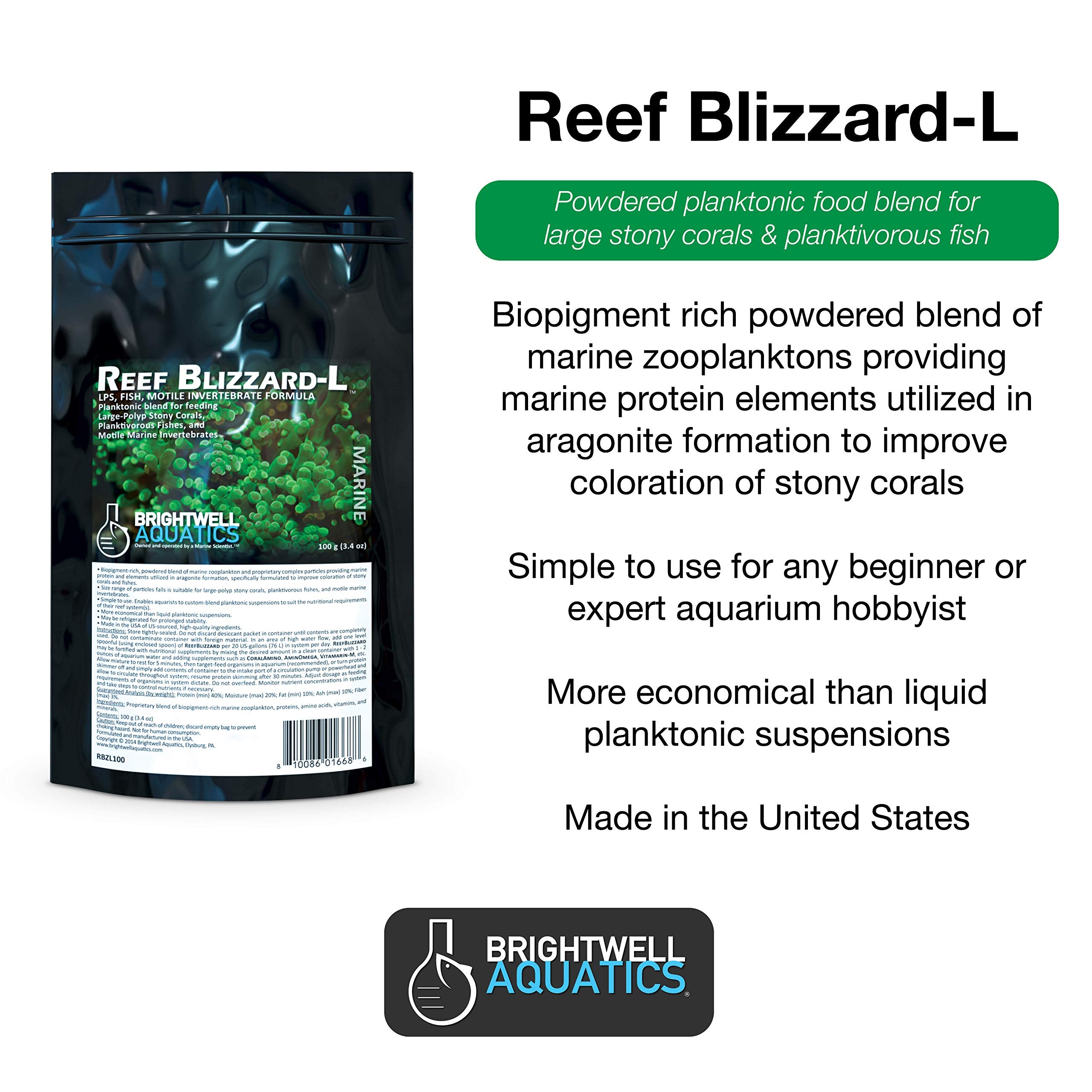 Reef Blizzard L mezcla planctonica para acuario que favorece la ingesta de peces planktivoros.