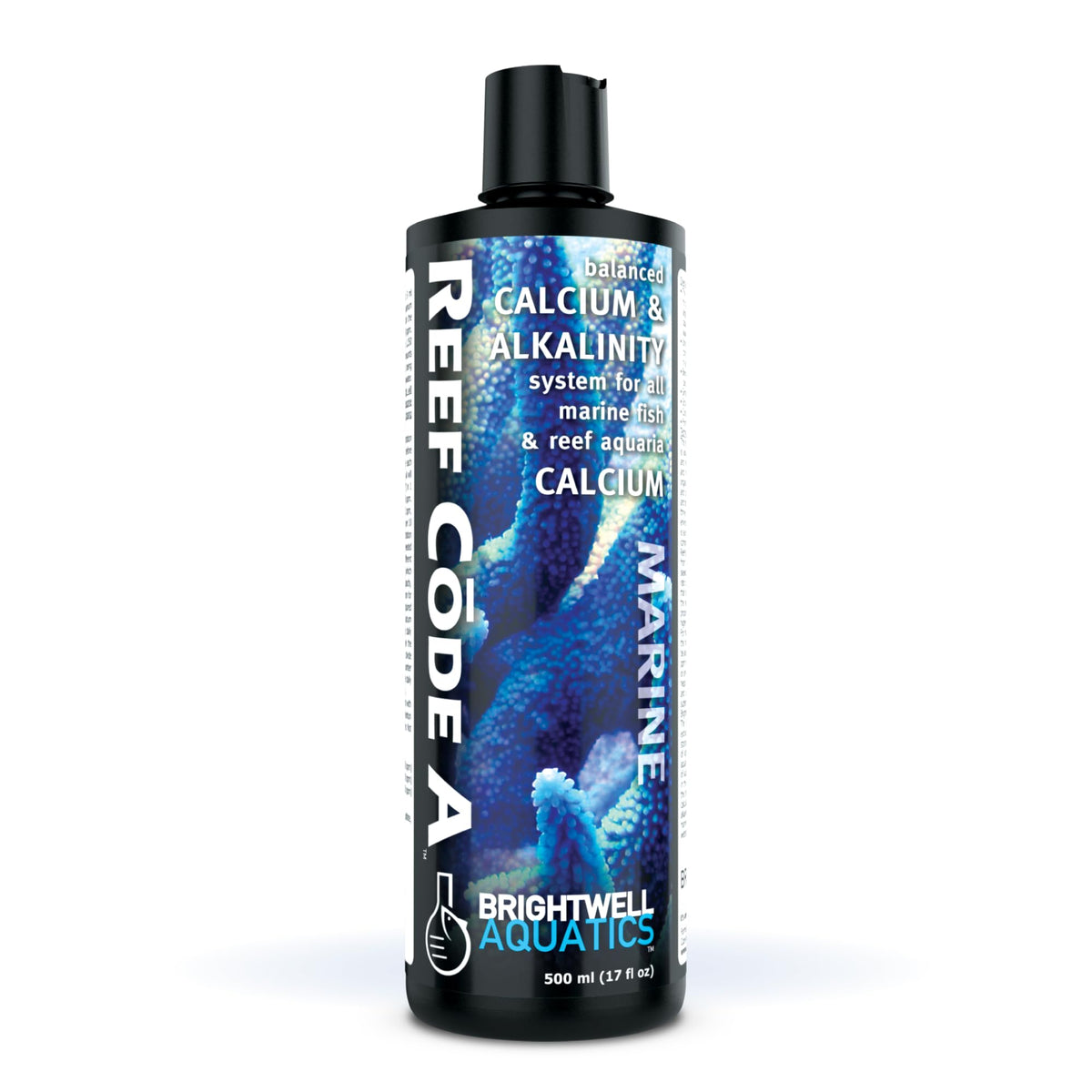 Botella Brightwell Aquatics Reef Code A para dosificar calcio y alcalinidad.