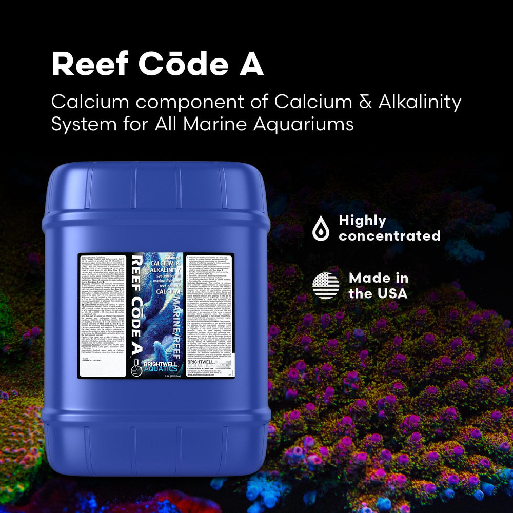 Reef Code A: dosis de calcio y alcalinidad para acuario marino.