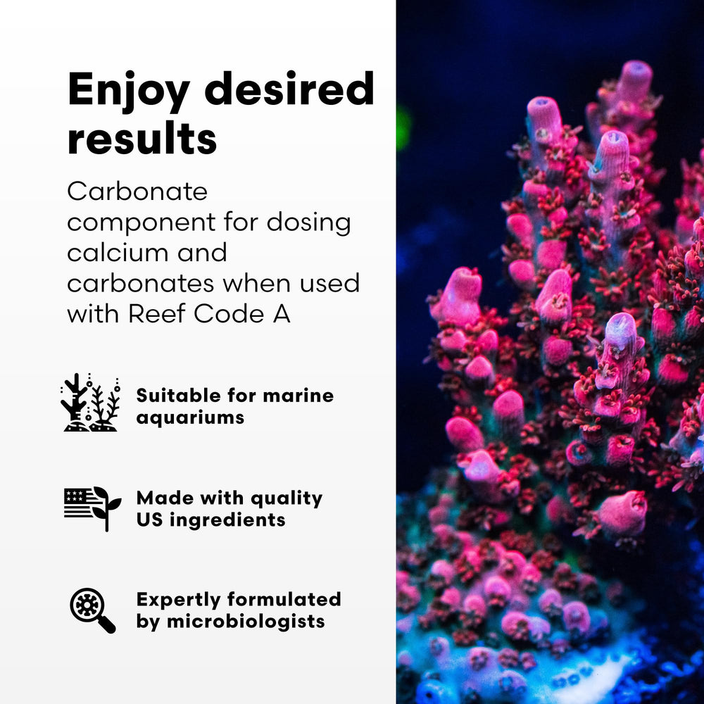 Reef Code B, libre de fosfatos y silicato para acuarios limpios
