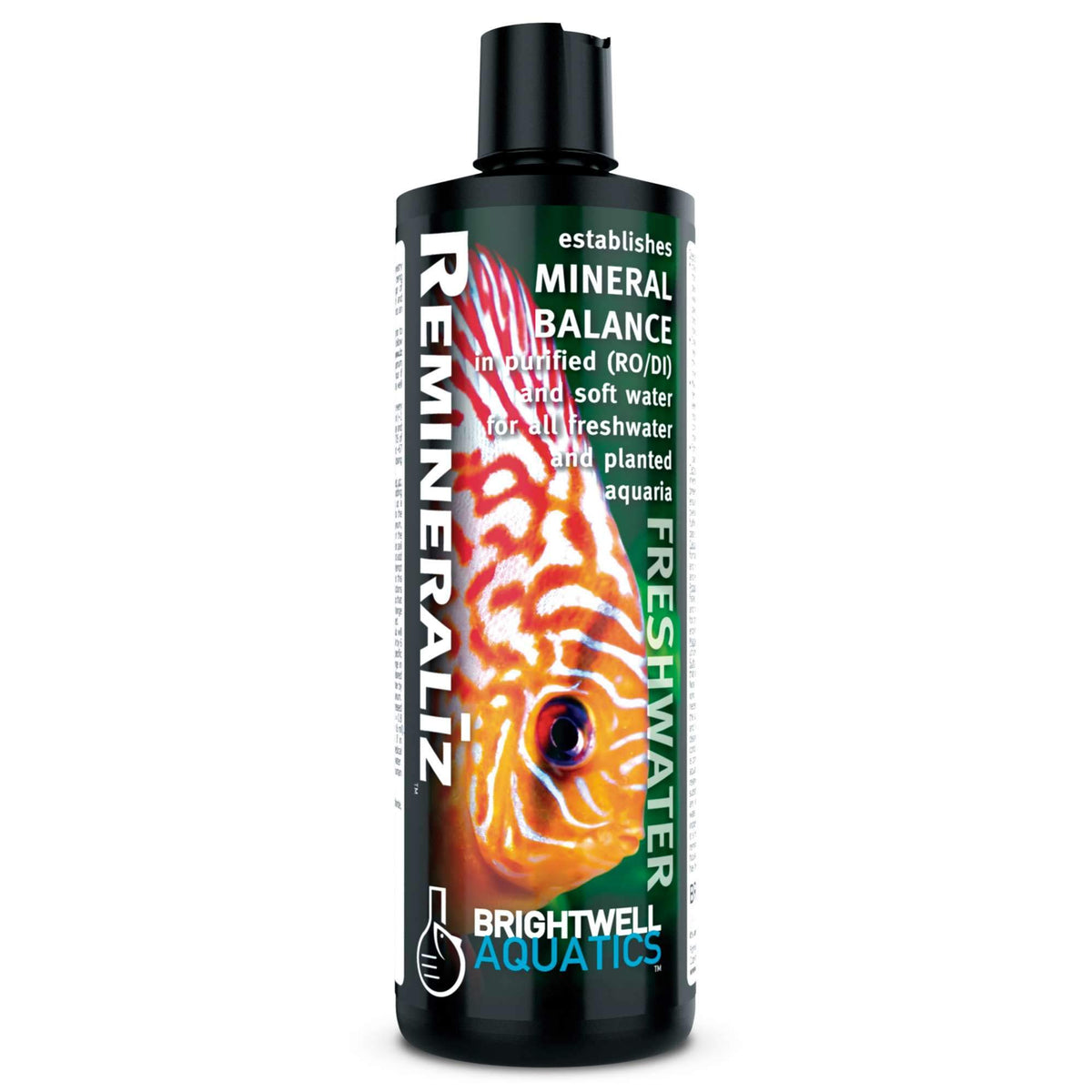 Brightwell Remineraliz: vertido en botella para remineralizar agua destilada de acuarios.