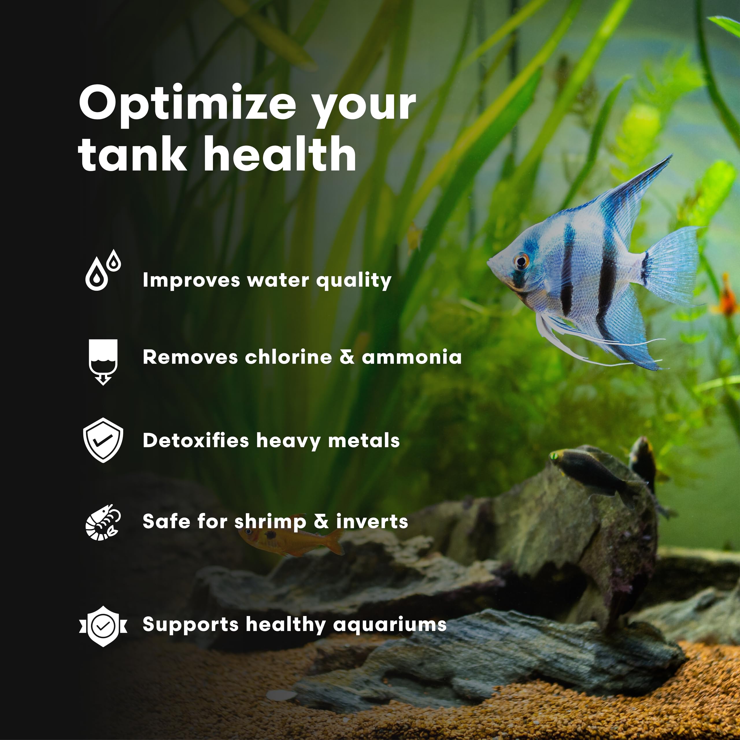 Brightwell Aquatics Shrimp Prep apto para acuarios con plantas y camarones.
