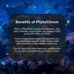 Brightwell PhytoChrom mejora la coloración de invertebrados con pigmentos y ácidos grasos beneficiosos.