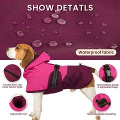 BRKURLEG chaqueta para perros con orificio de correa visible para mayor control