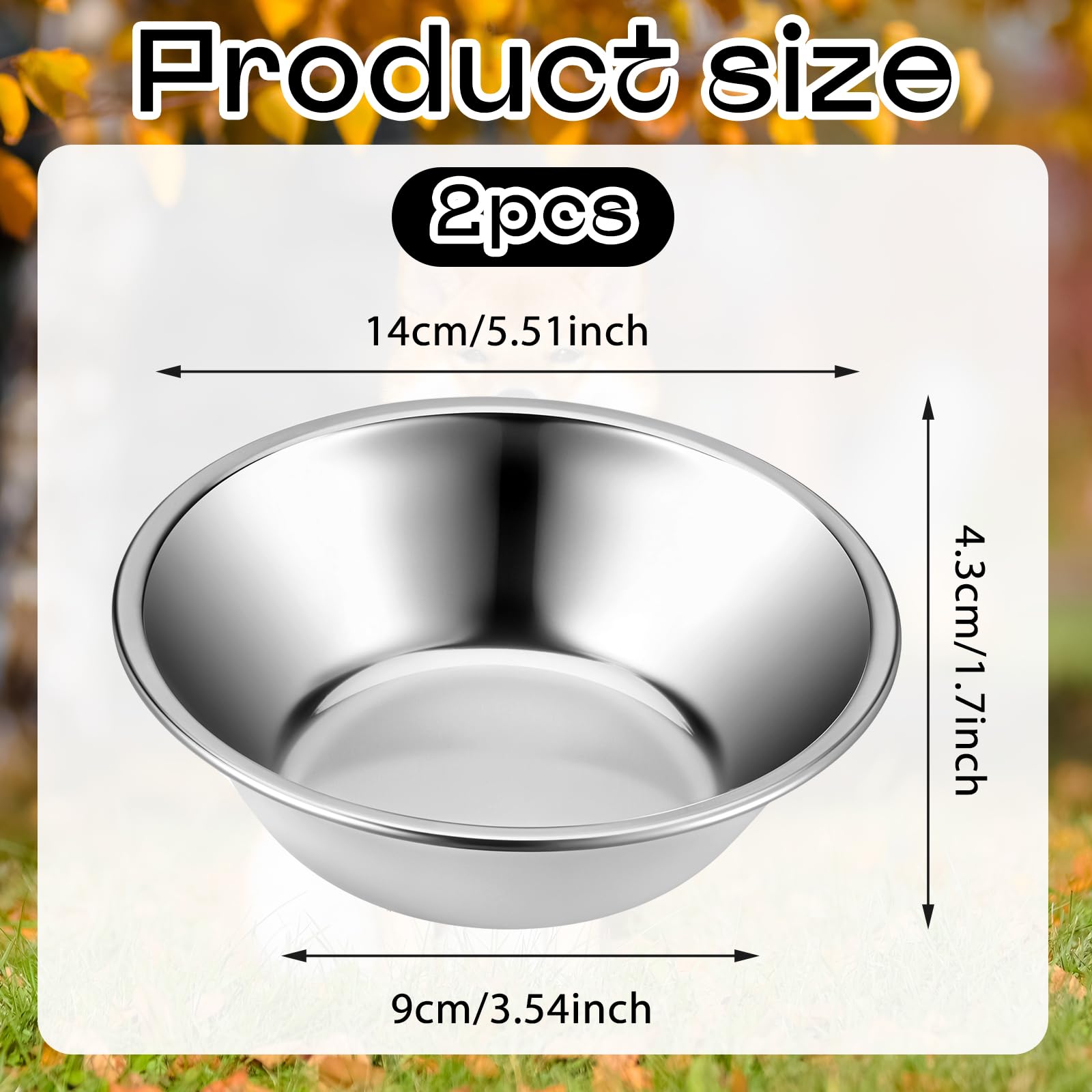 Bruislard cuenco metal para gatos y perritos pequenos, tamaño ideal para comida diaria