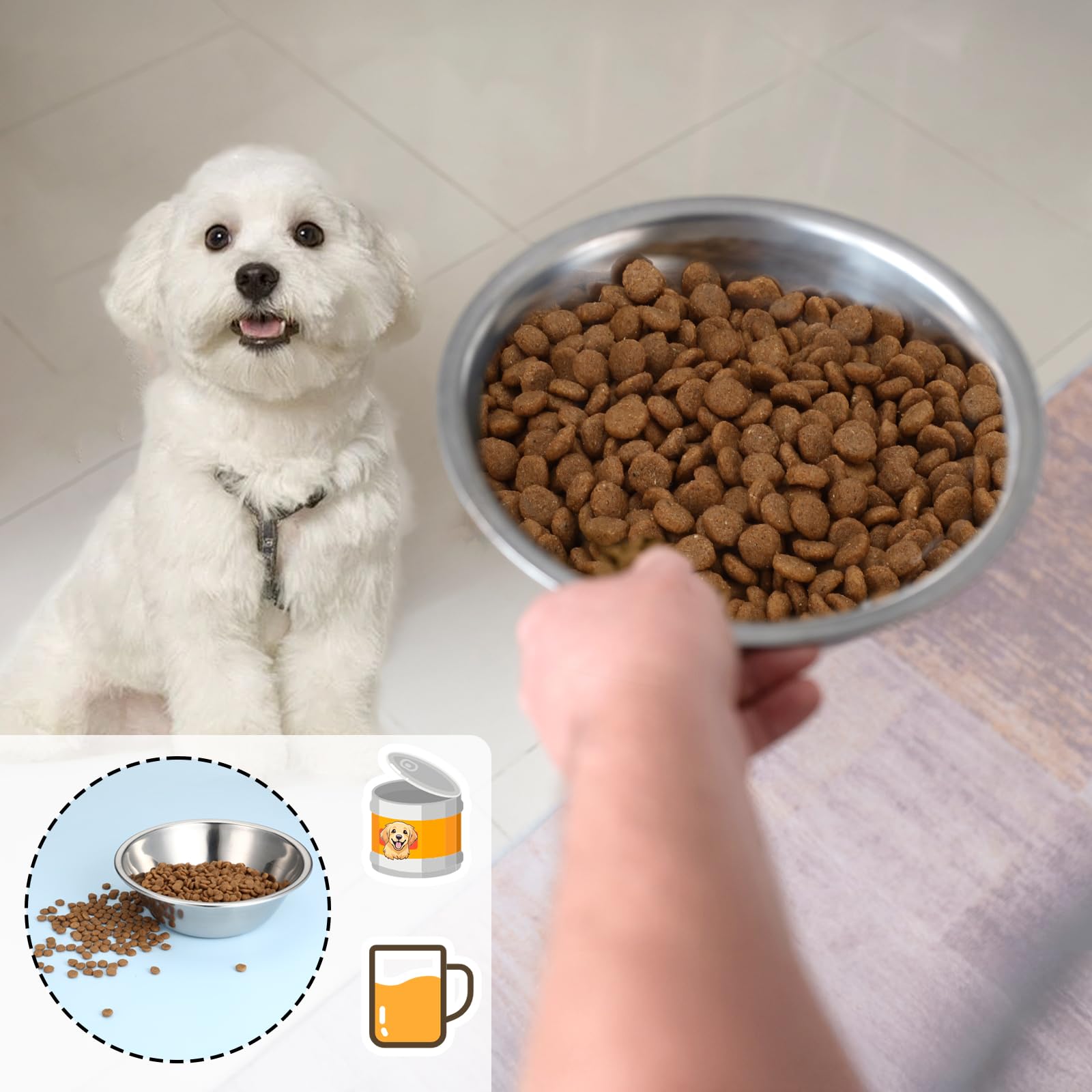 Bruislard detalle acero inoxidable para mascotas, resistencia diaria