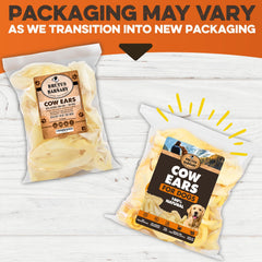 BRUTUS & BARNABY orejas de vaca corte grueso: snack masticable y entretenimiento seguro