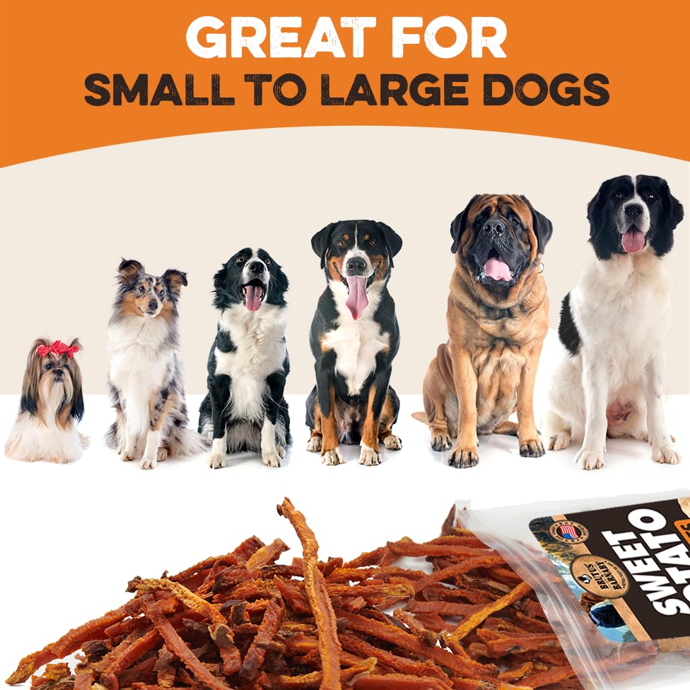 BRUTUS & BARNABY sabor natural patata dulce, snack nutritivo para perros.