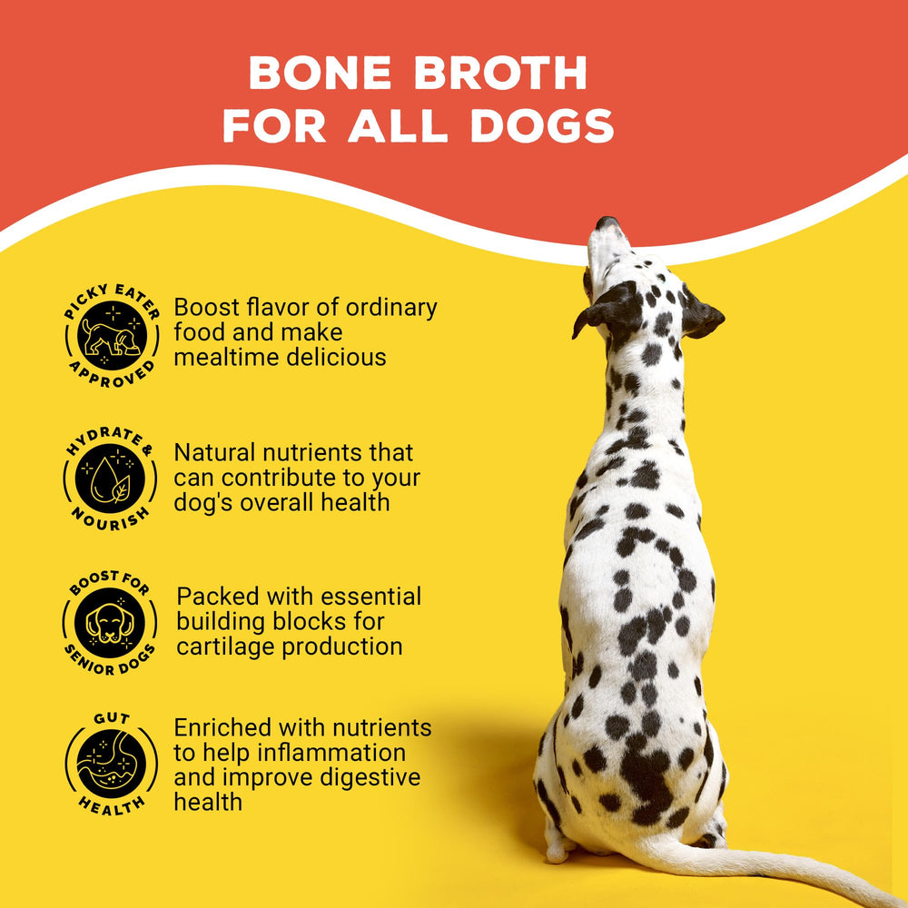 Brutus Bone Broth topper hidratante, perfecto para complementar comidas secas.