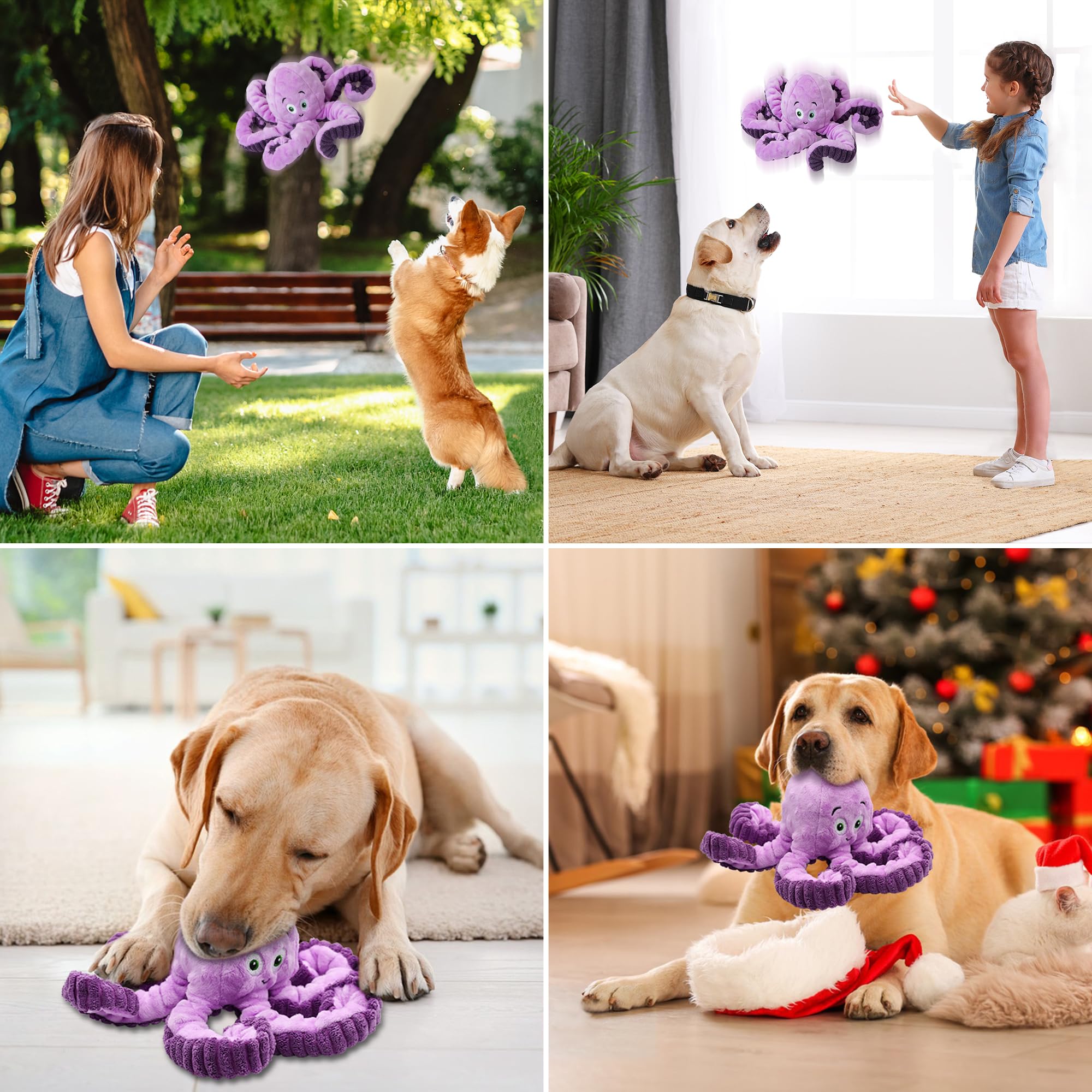 Regalo de cumpleaños para perros, peluche pulpo de Bttfere