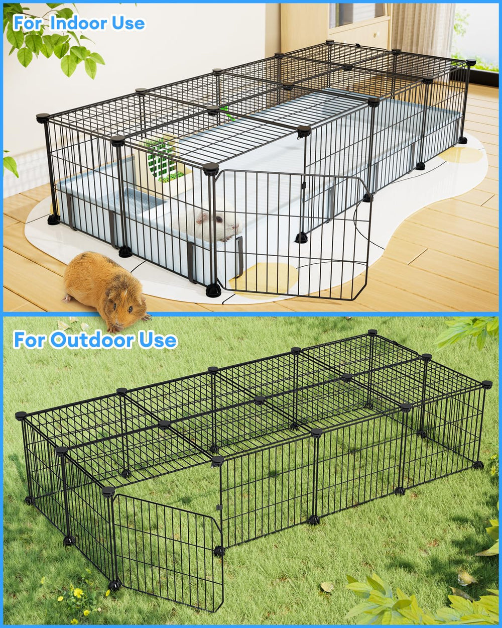 Dimensiones Bucatstate 56″×24″×12″: espacio versátil para dos mascotas.