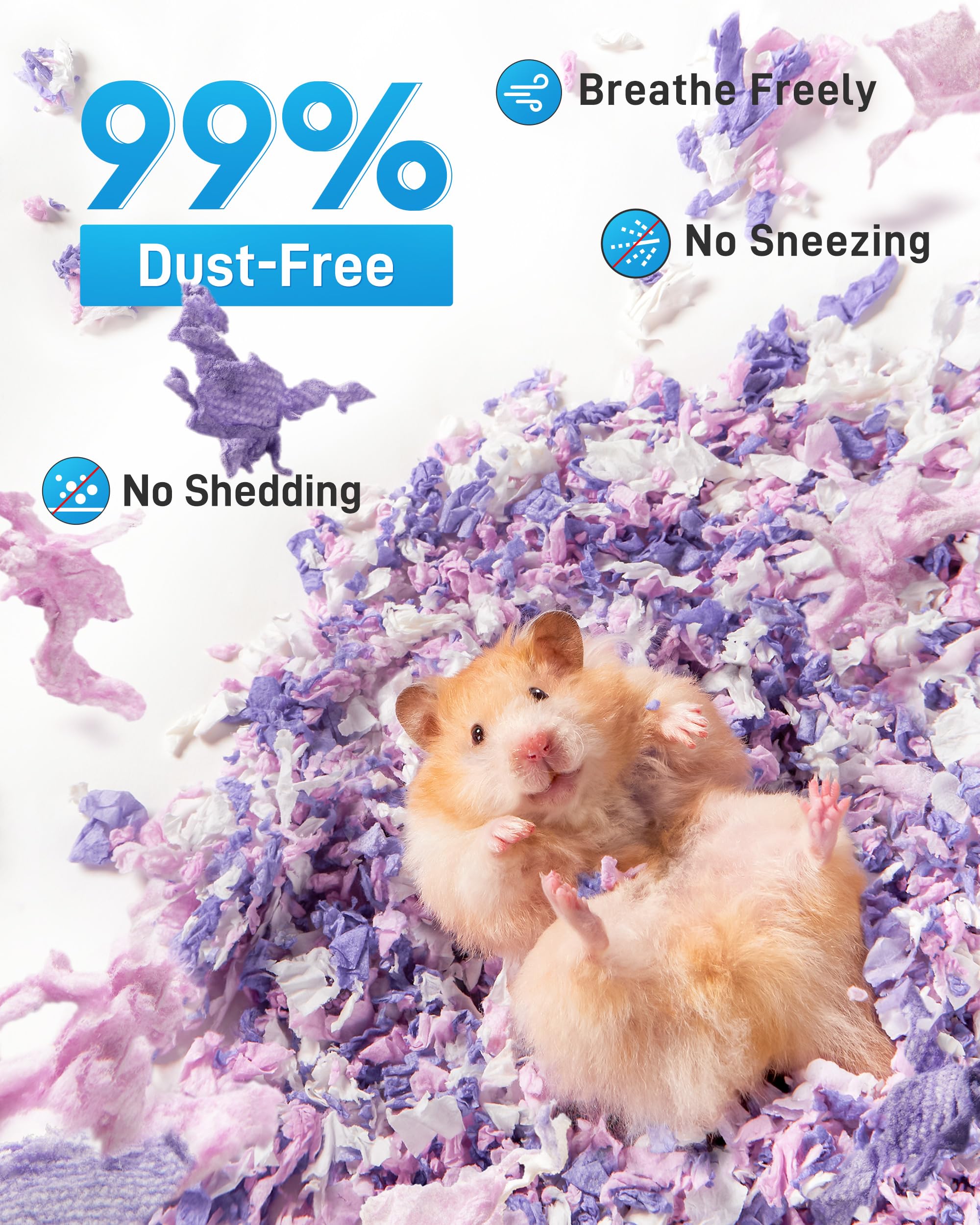 BUCATSTATE Hamster Bedding muestra expansión de 15 litros para más cobertura