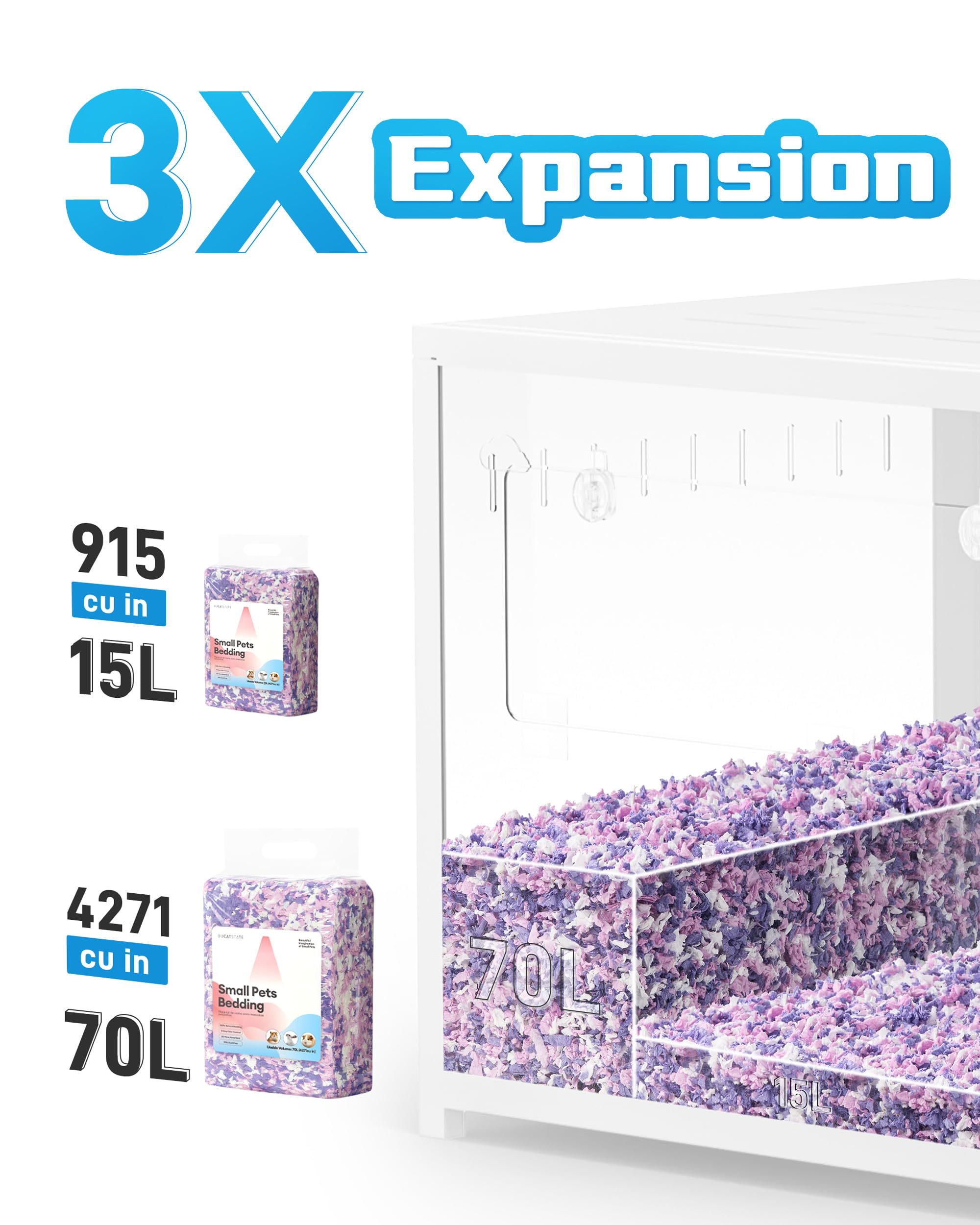 BUCATSTATE Hamster Bedding ideal para jaulas y madrigueras