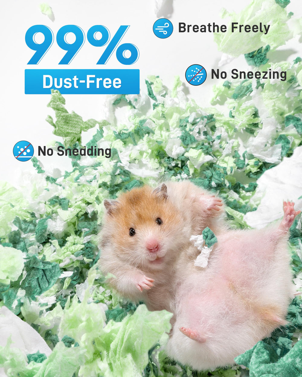 BUCATSTATE lecho de papel para animales pequeños, libre de polvo.