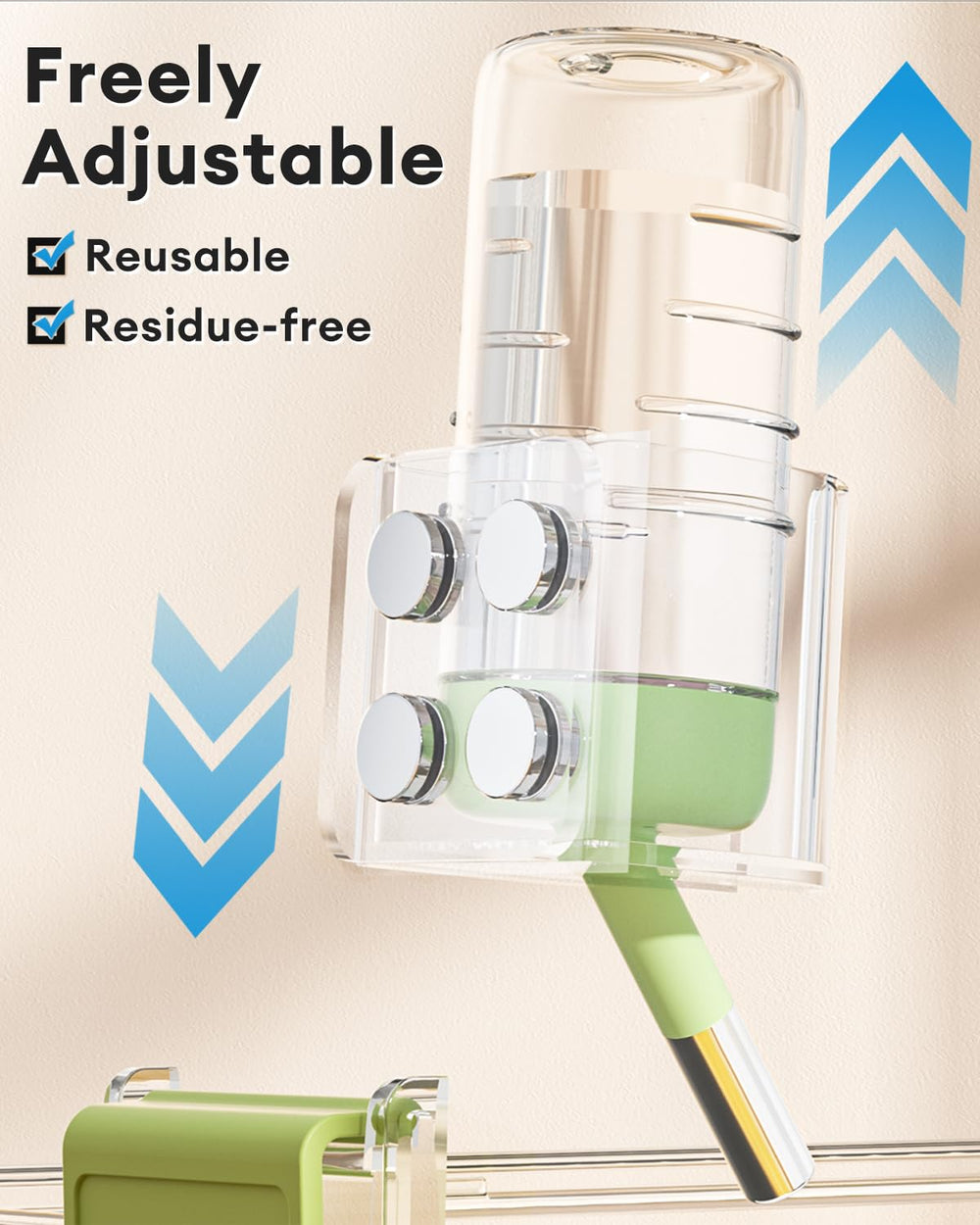 Bucatstate portabotellas hamster compatibilidad jaula, compatible con distintos materiales