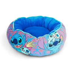 Buckle-Down cama en forma de rosquilla Stitch Scrump, rosquilla azul lavanda para mascotas.