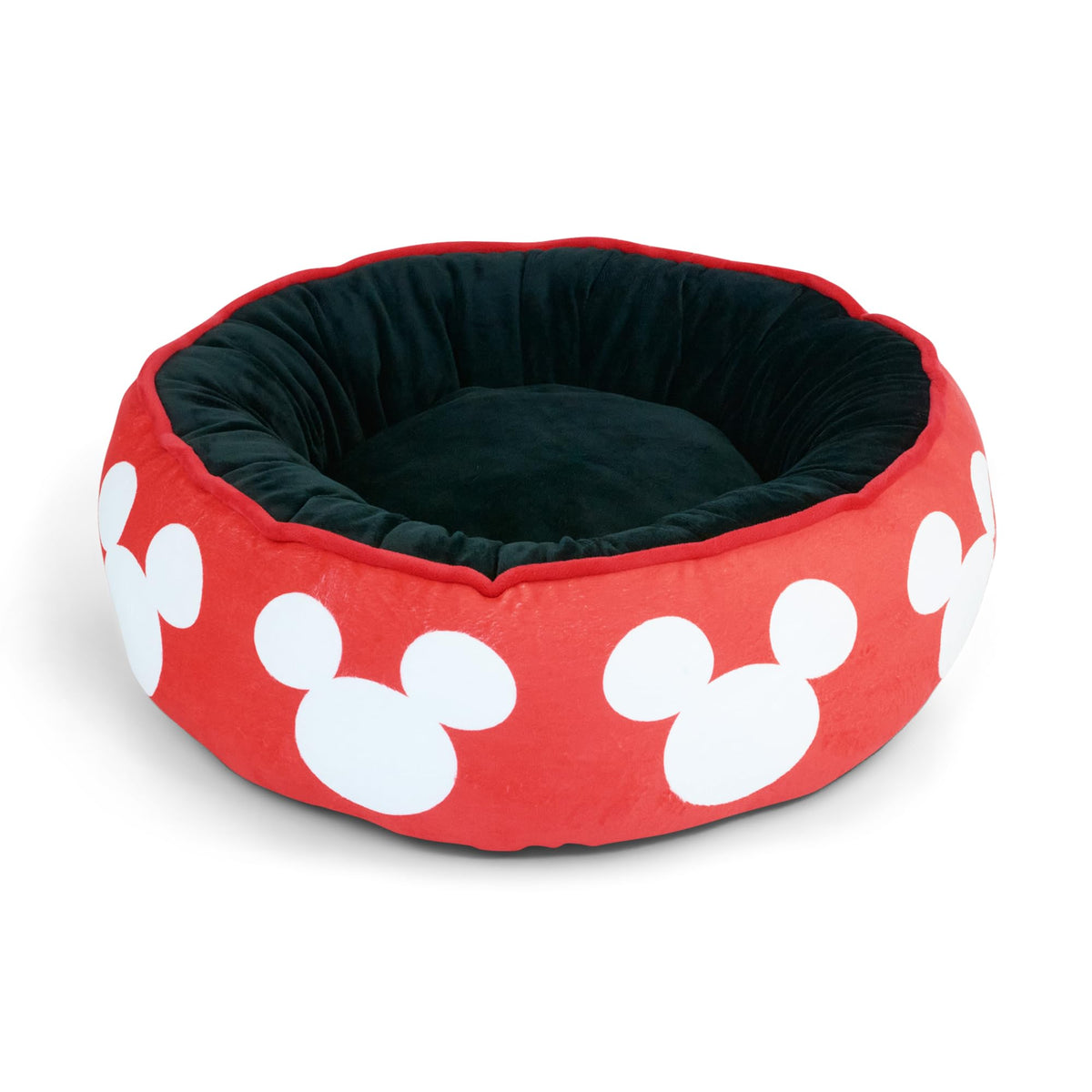 Buckle-Down cama para perro con orejas de Mickey, descanso suave y cómodo.