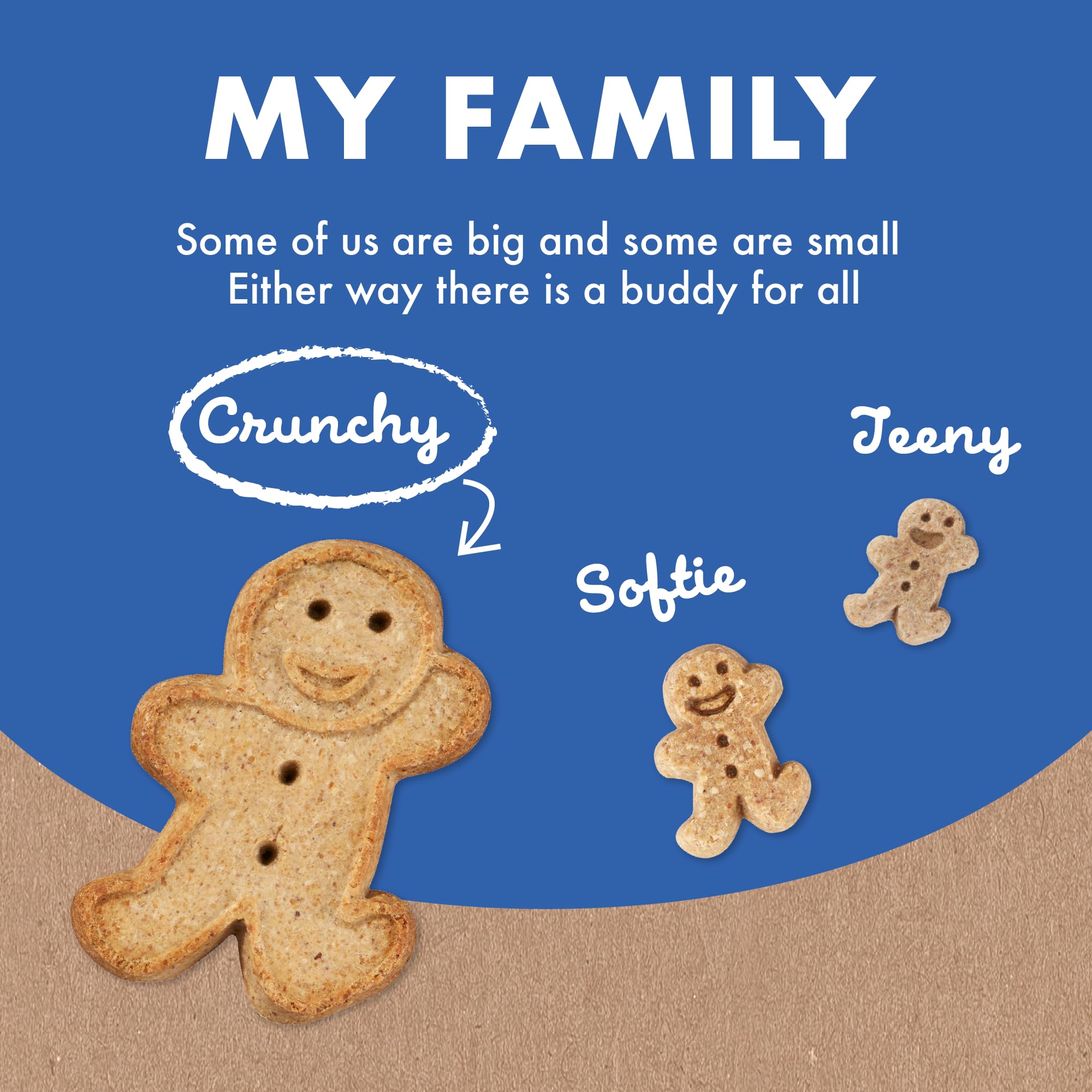 Empaque de cartón reciclable de Buddy Biscuits, opción sostenible