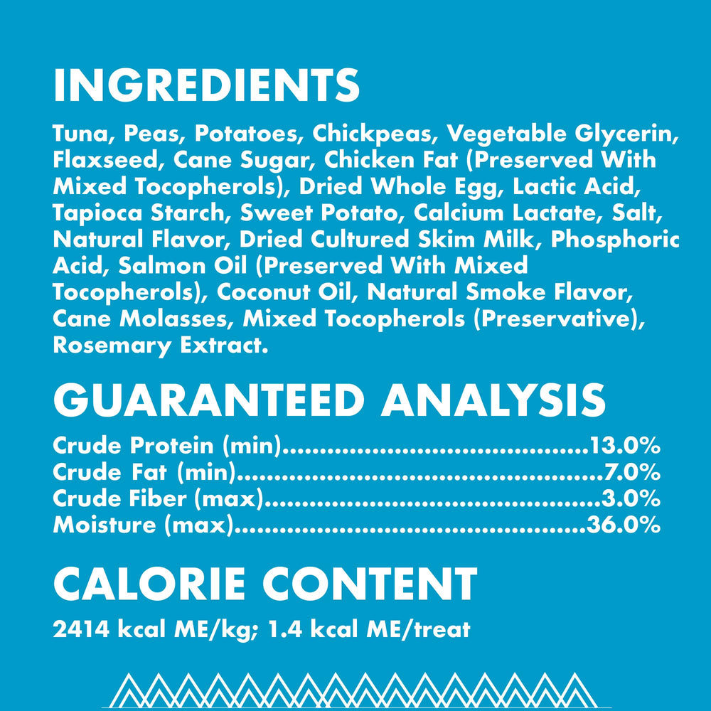 Ingredientes simples en Softies para gatos, con atún natural.