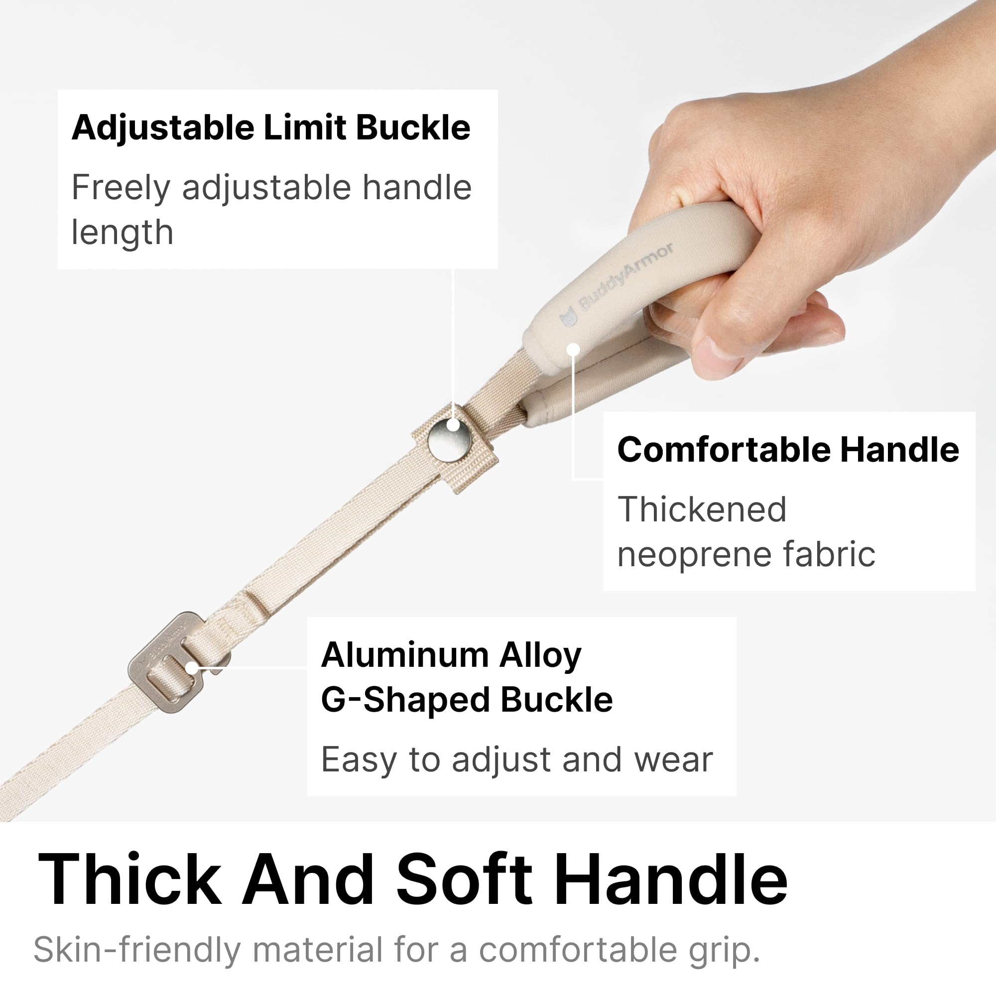 Correa ajustable BuddyArmor, libertad controlada durante exploraciones.